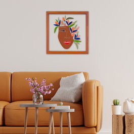 Wallity Cuadro Decorativo Enmarcado Multicolor 32 x 32 cm